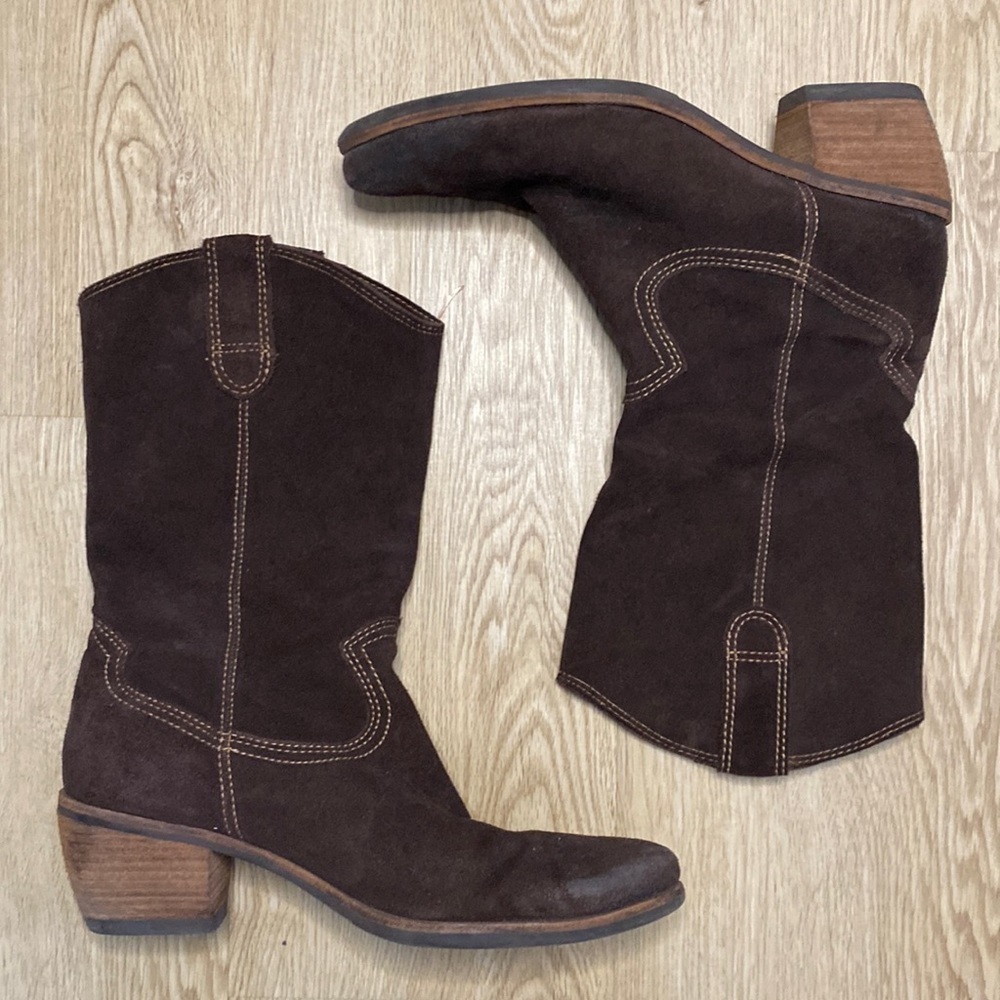 Matisse Brown Suede Western Cowgirl Boots Size 10 Country Concert - Picture 7 of 15